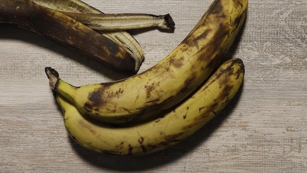 banana, fruta, banana negra, banana marrón
